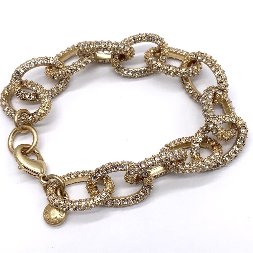 J. Crew Gold Pave Link Bracelet